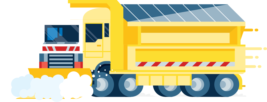 snow plow truck vector