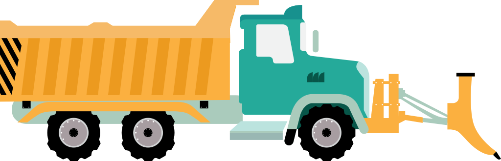 snow plow truck vector