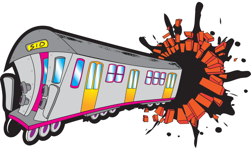 Graffiti crazy train 36649282 Vector Art at Vecteezy