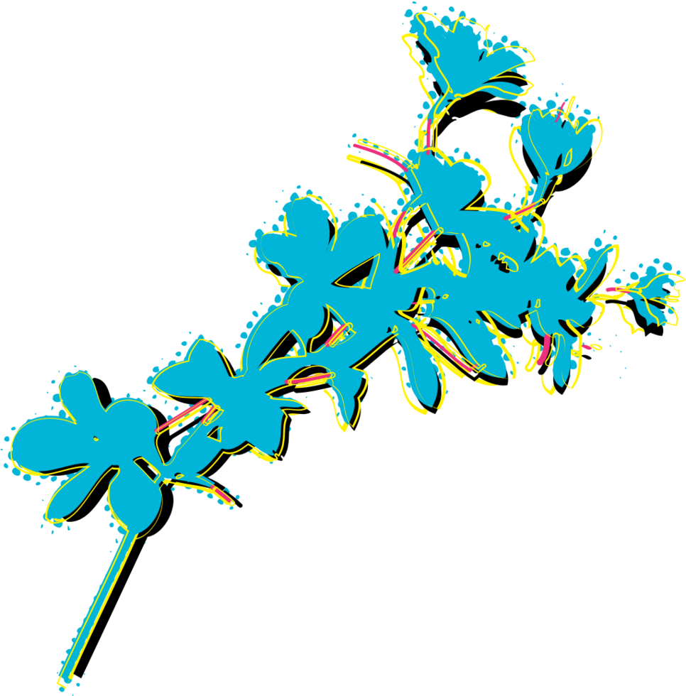 Flower grunge graffiti vector