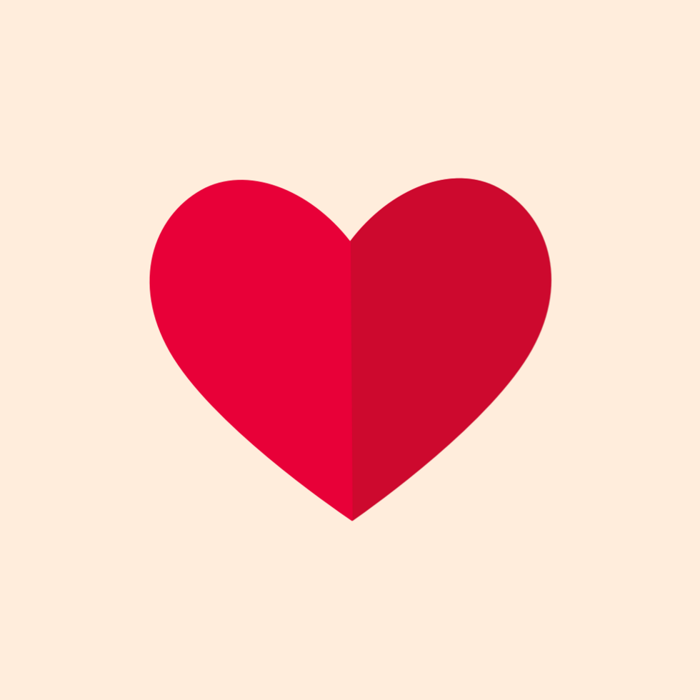 Heart simple icon vector