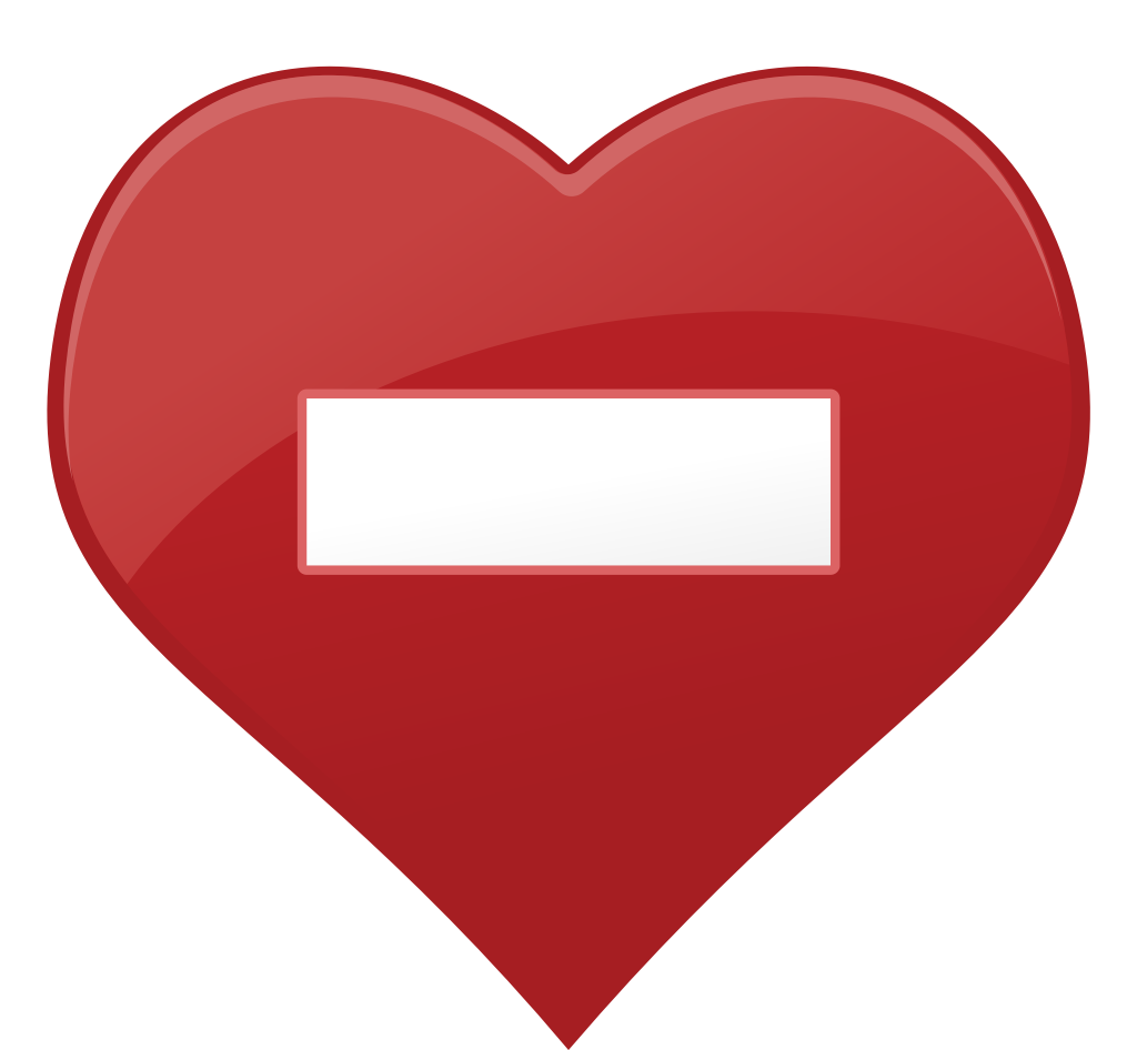 Heart icon no entry vector