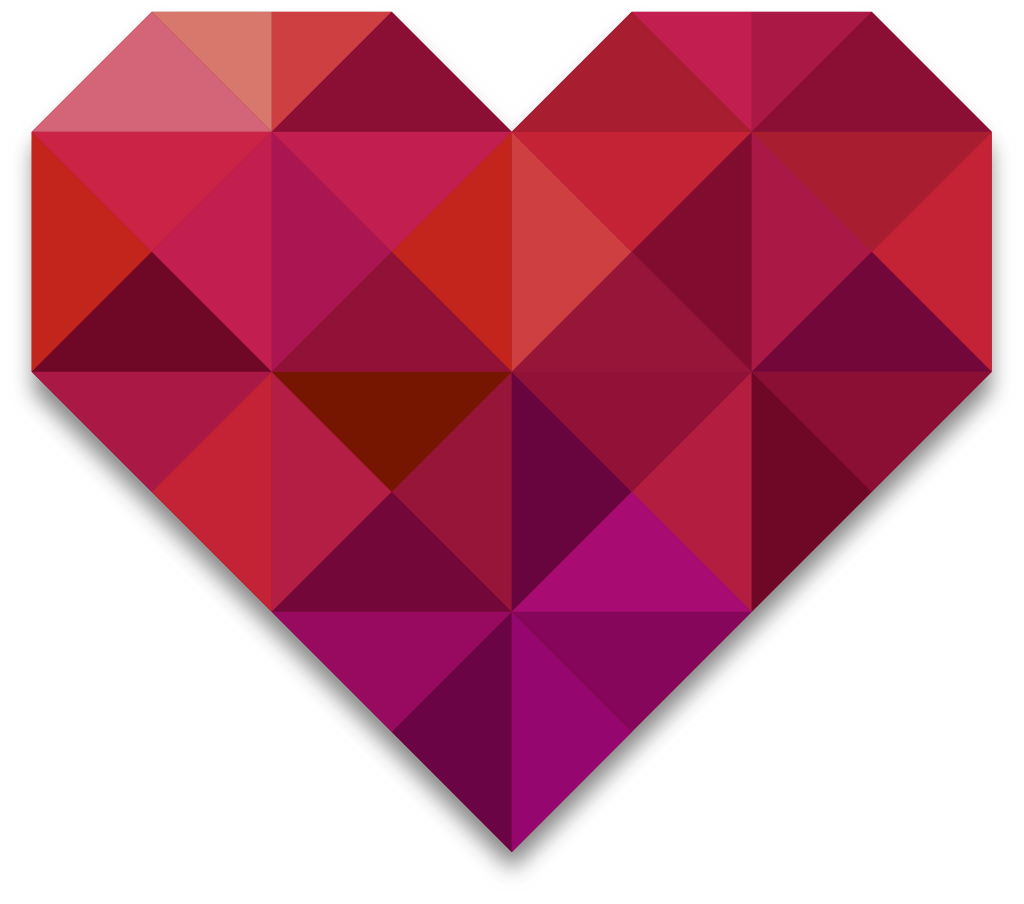 Heart low poly vector