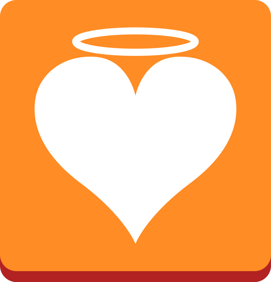 Heart icon angel vector