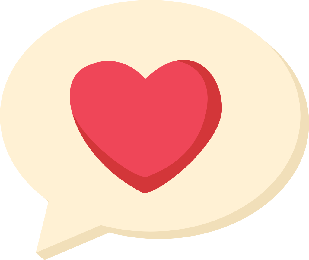 Heart speech bubble vector