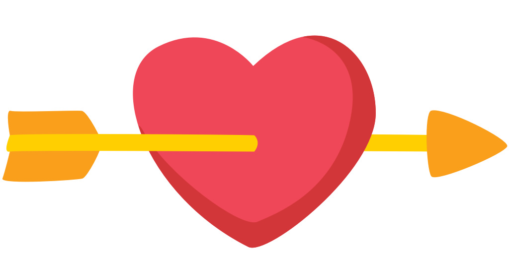 Heart arrow vector