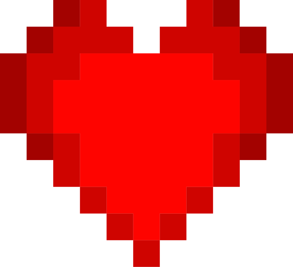 Heart Pixelate vector