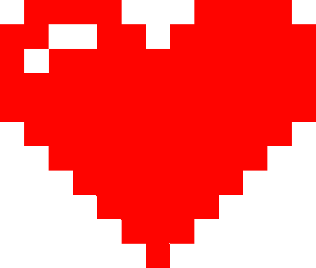 Heart Pixelate vector