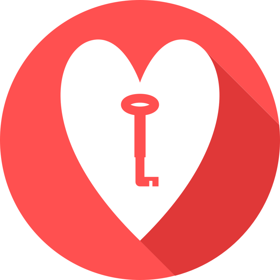Heart key vector