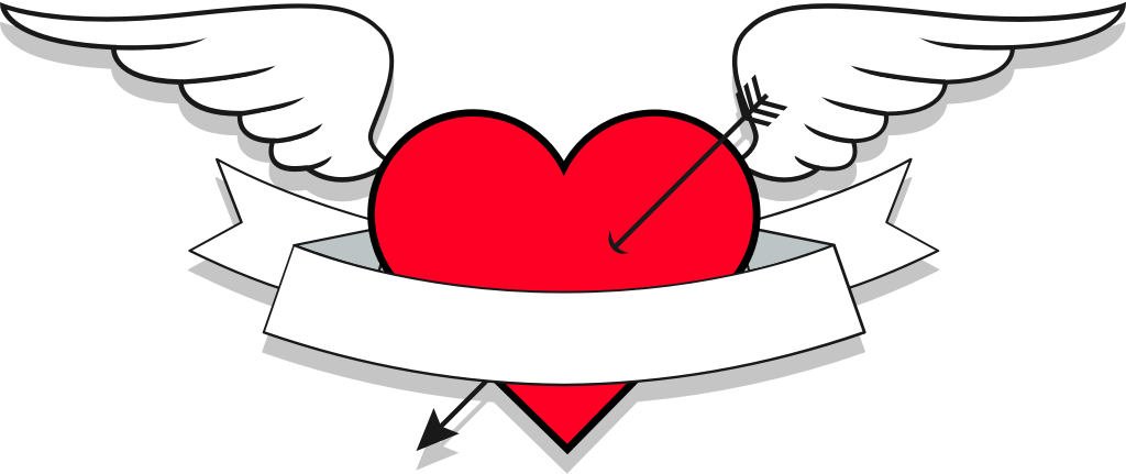 Heart wing vector