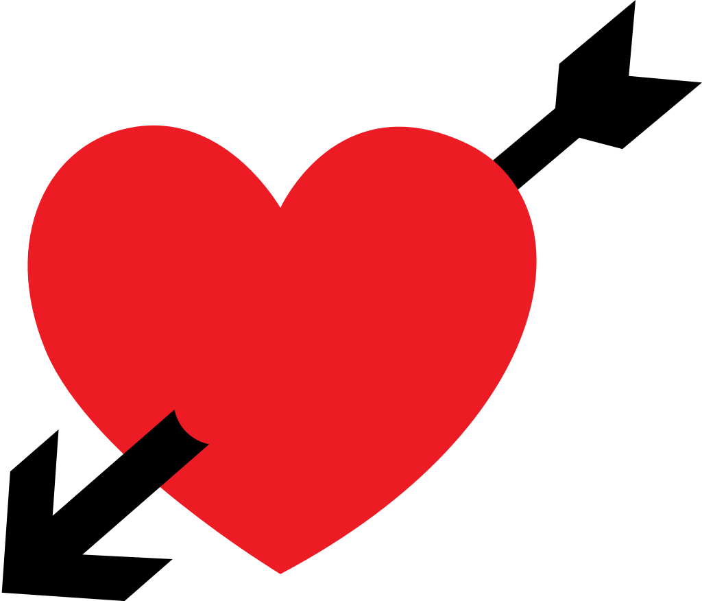 Heart arrow vector