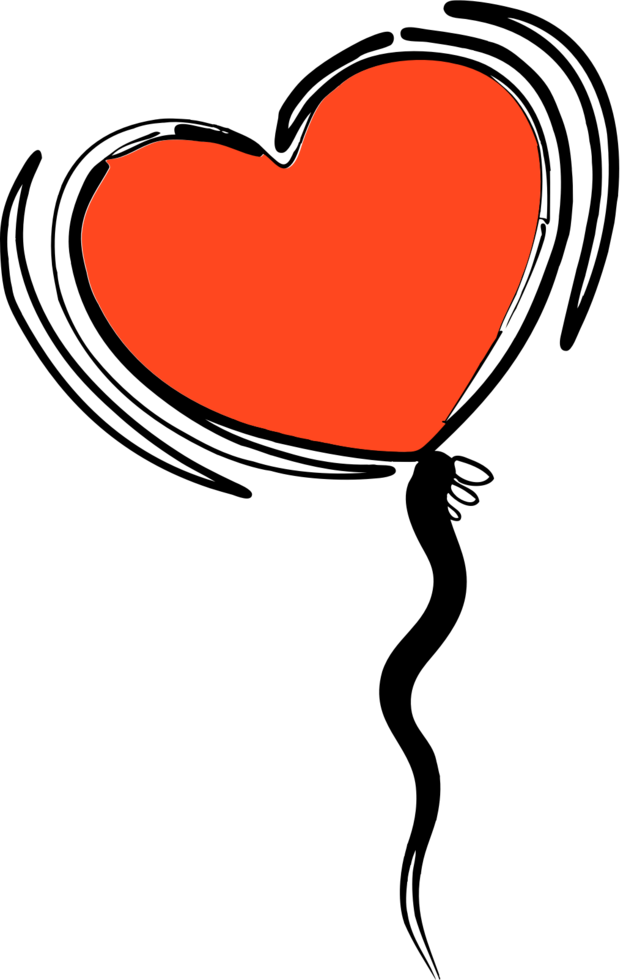 Heart ballon vector