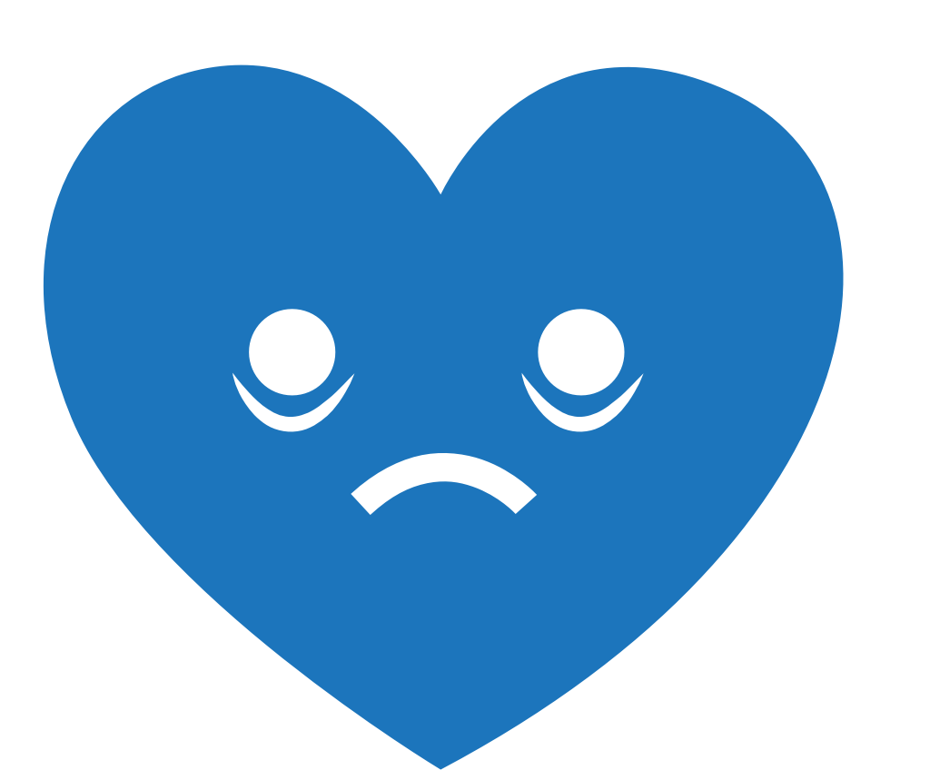 corazón emoji azul vector