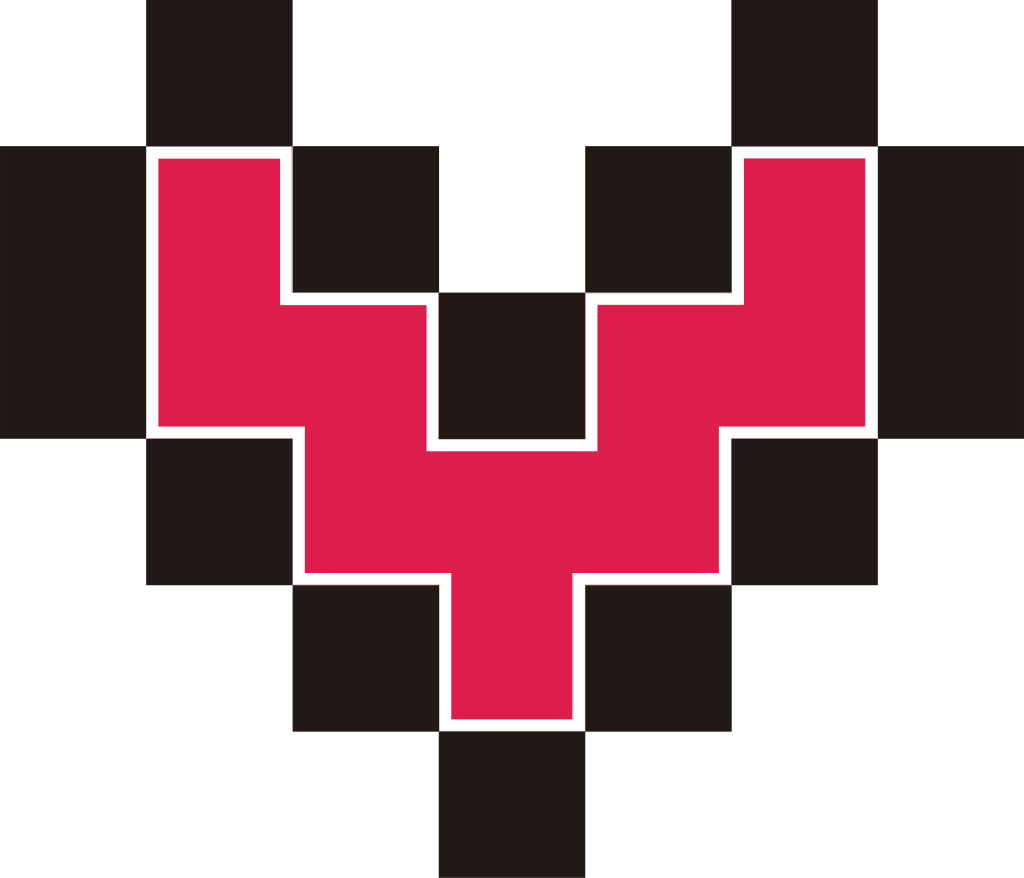 Heart pixelate vector