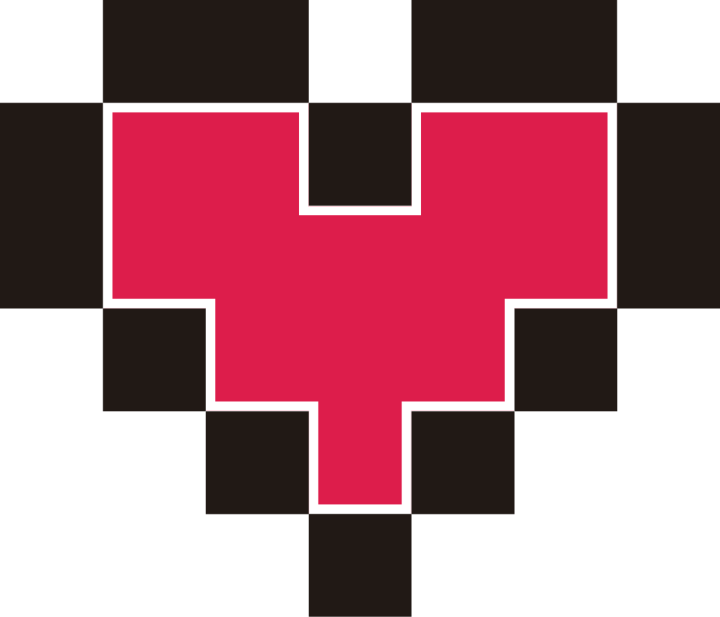 Heart pixelate vector