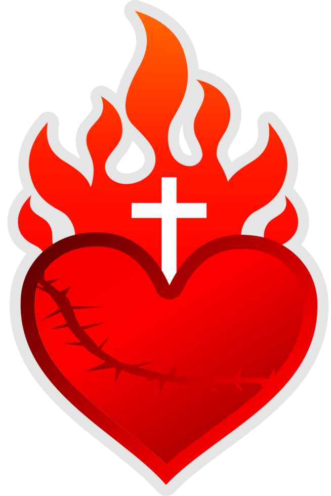 Scared heart vector