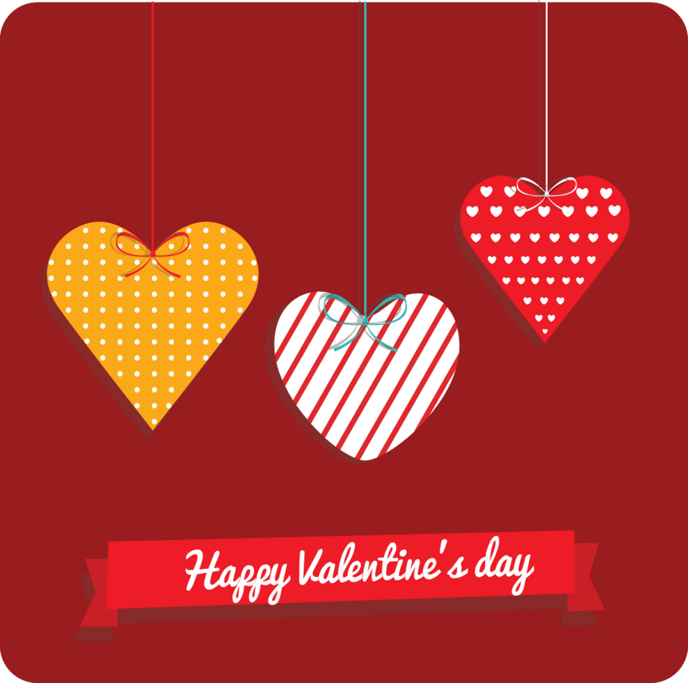 Heart valentine's card vector