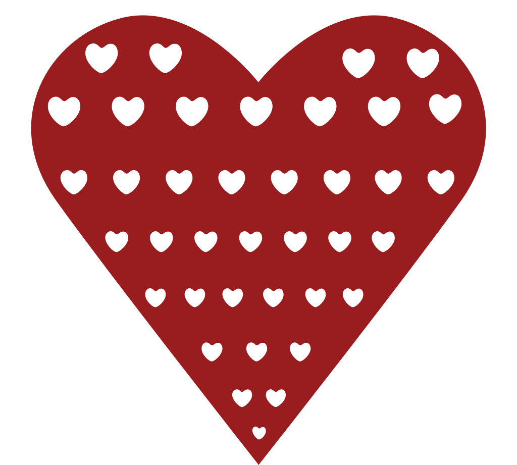 Heart with pattern vector