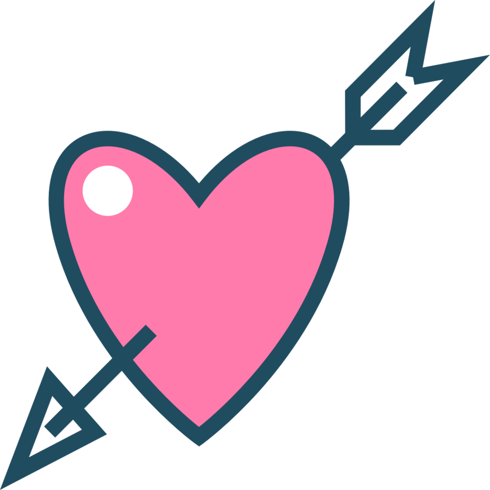 Heart with arrow  vector