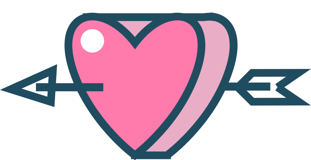 Heart with arrow  vector