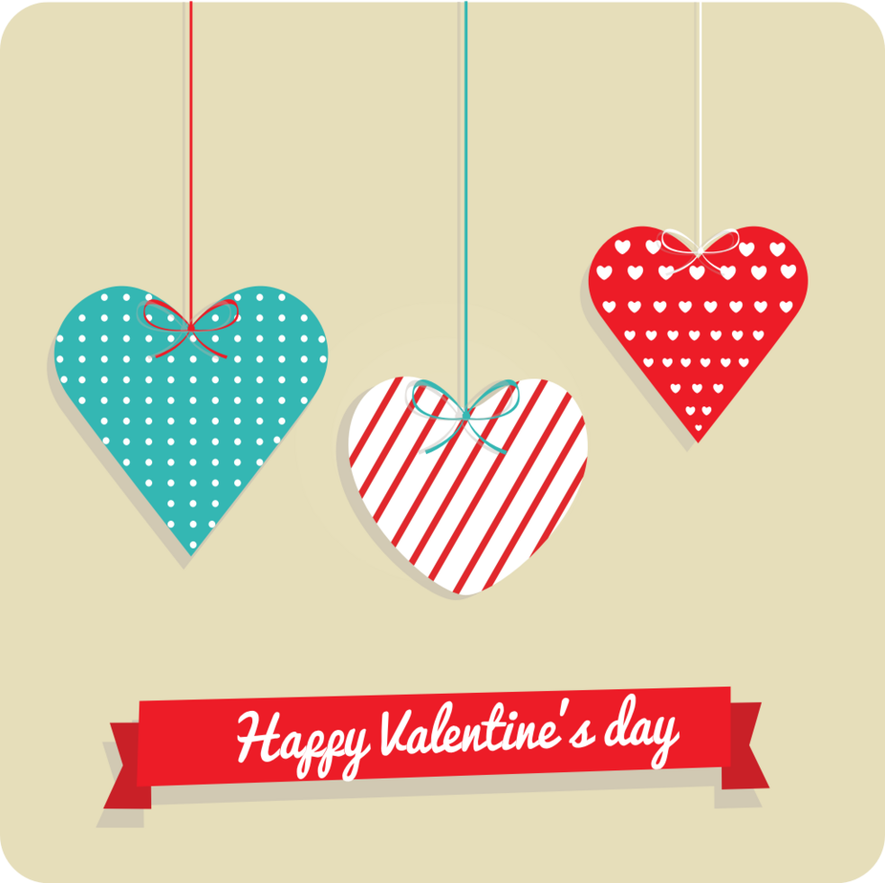 Heart valentine's card vector