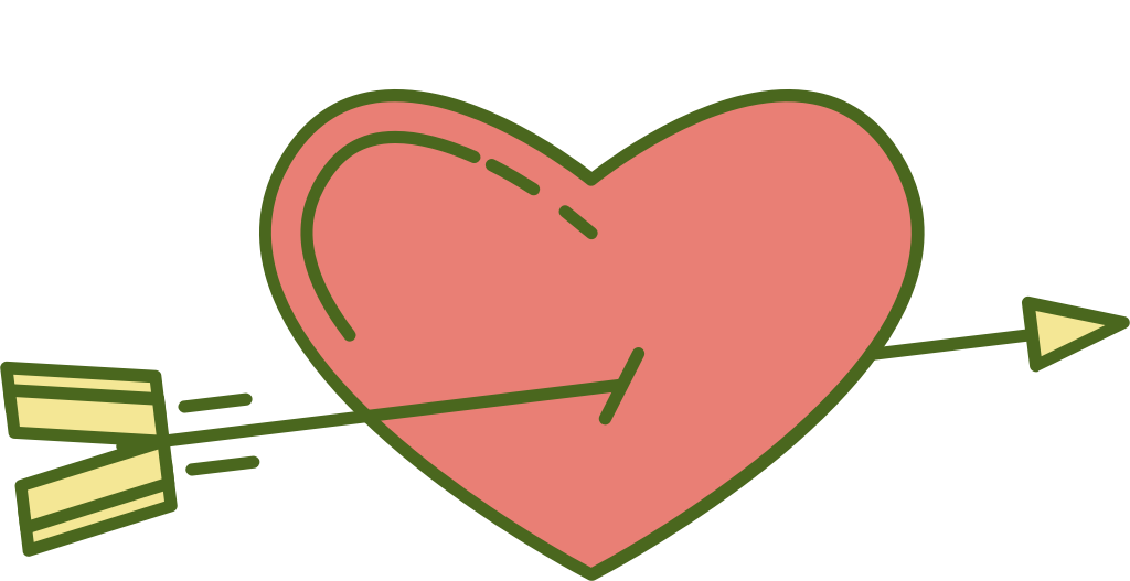 Cure heart with arrow vector