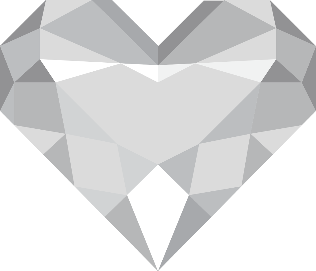 Heart diamond vector