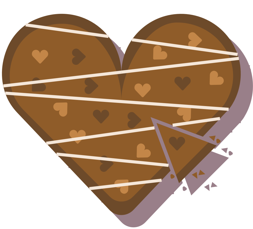 Heart pie vector