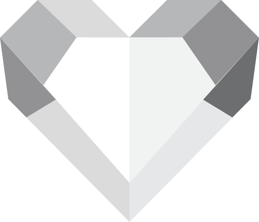 Heart diamond vector