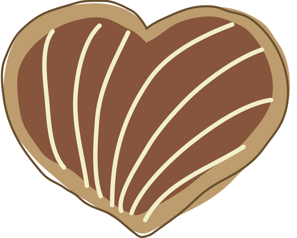 Heart cookie vector