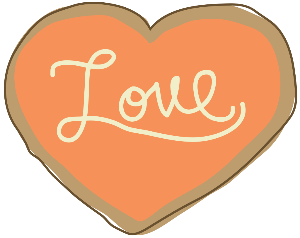 Heart cookie vector