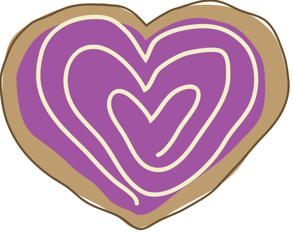 Heart cookie vector
