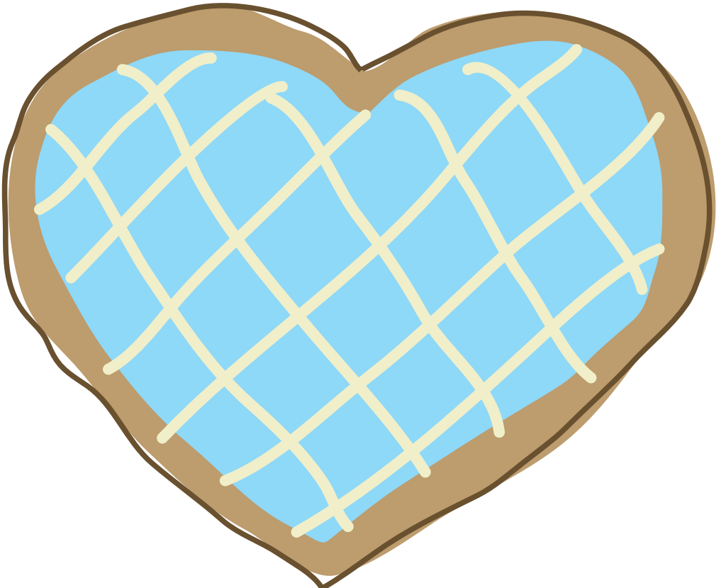 Heart cookie vector