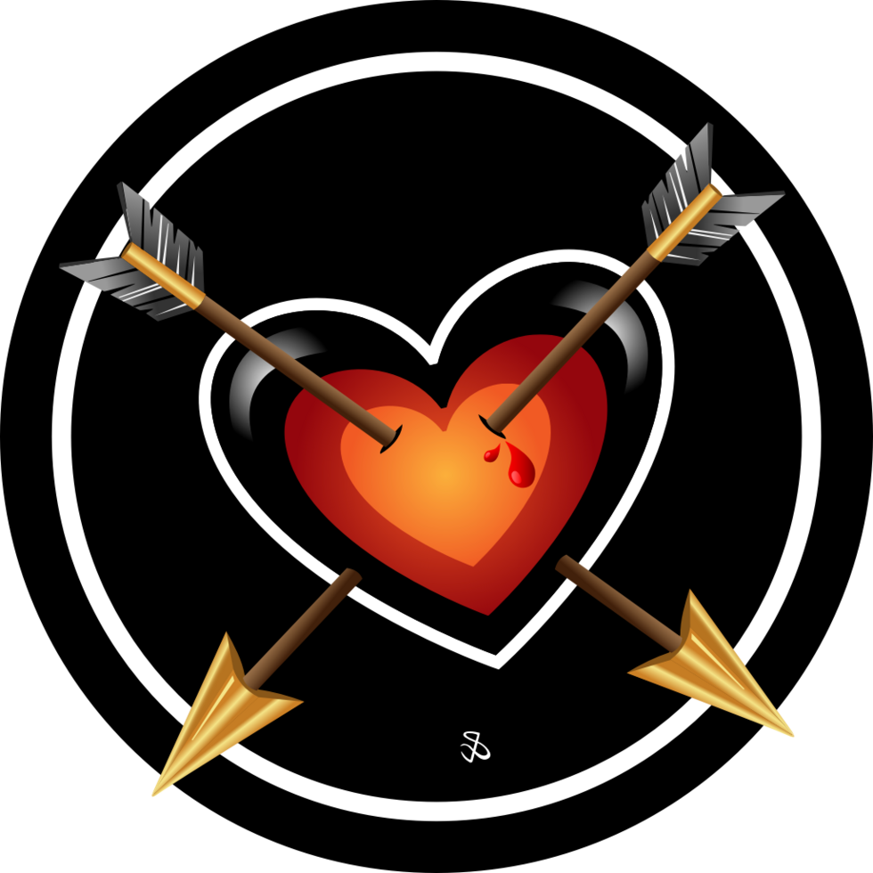 Heart wounded target vector