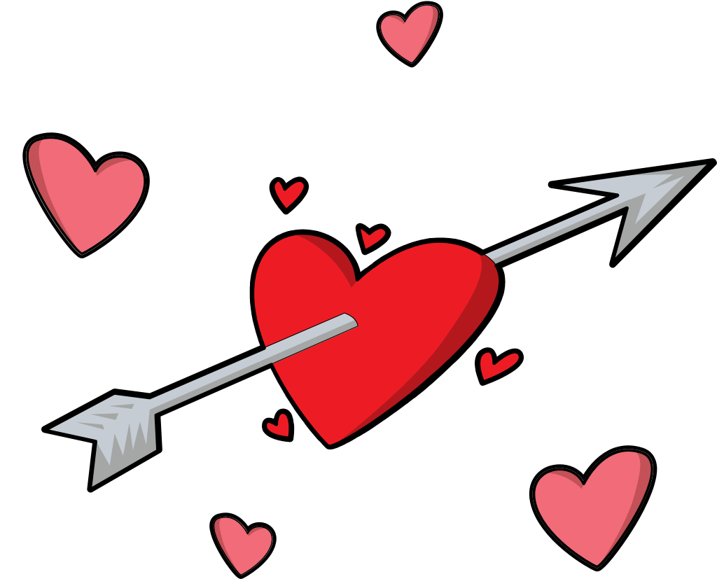 Heart arrow vector
