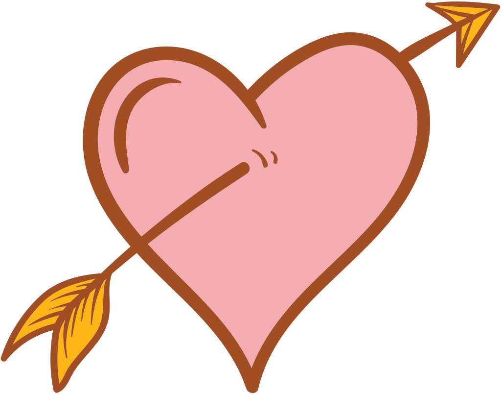 Heart arrow vector