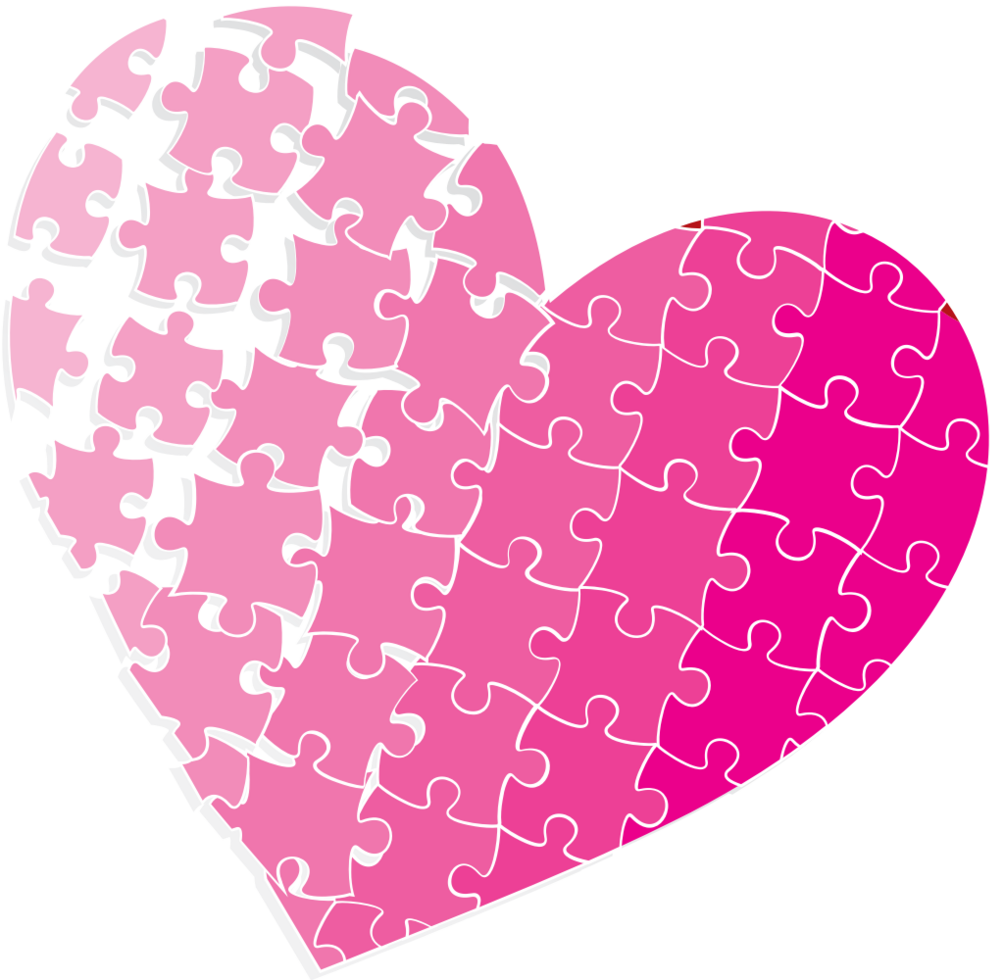 Heart puzzle vector