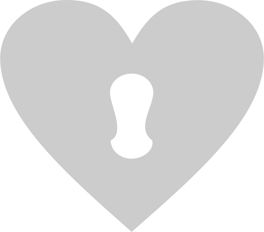 Heart hole key vector
