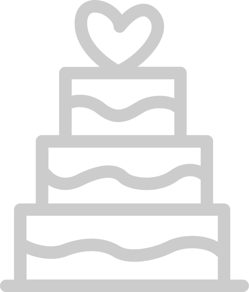 Heart outline cake vector