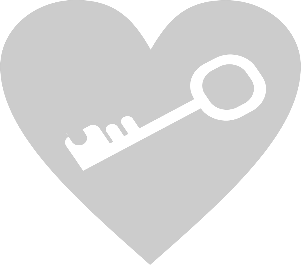 Heart key vector