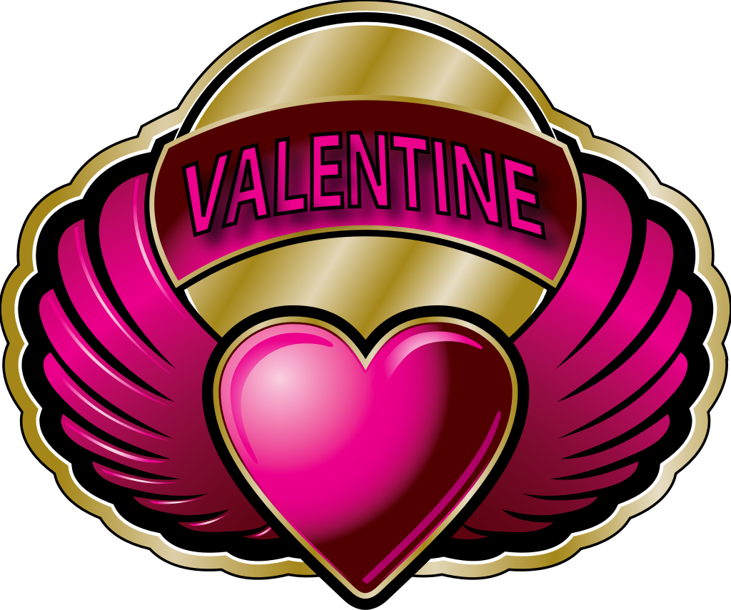 Heart winged vector