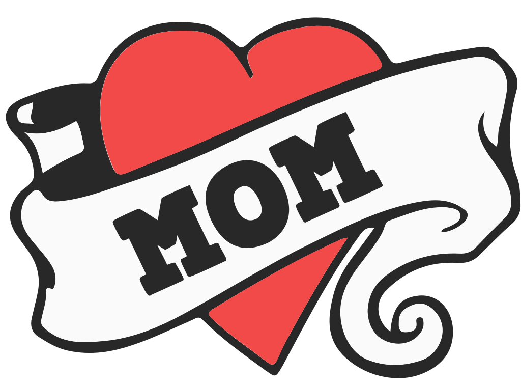 Heart mom tatttoo vector