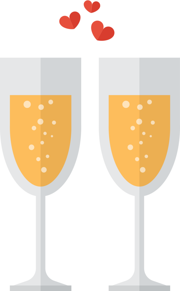 Heart wedding toast vector