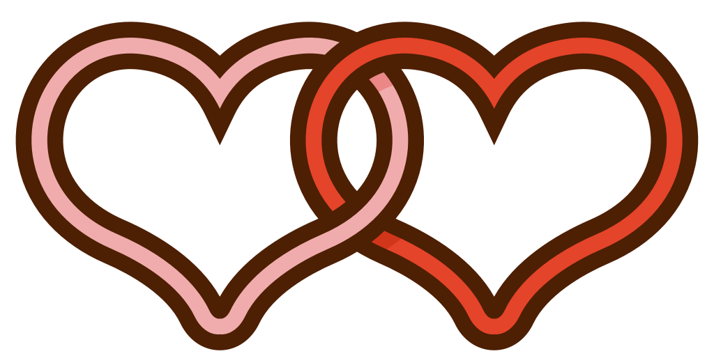 Heart wedding couple vector