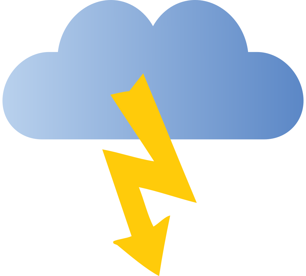 Lightning cloud vector