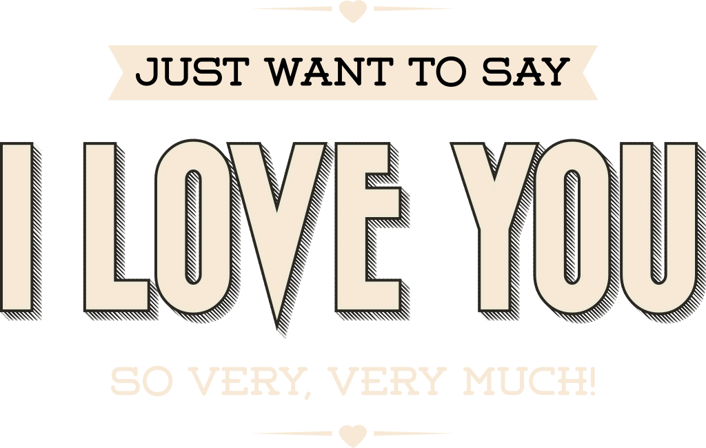 Love typography vector