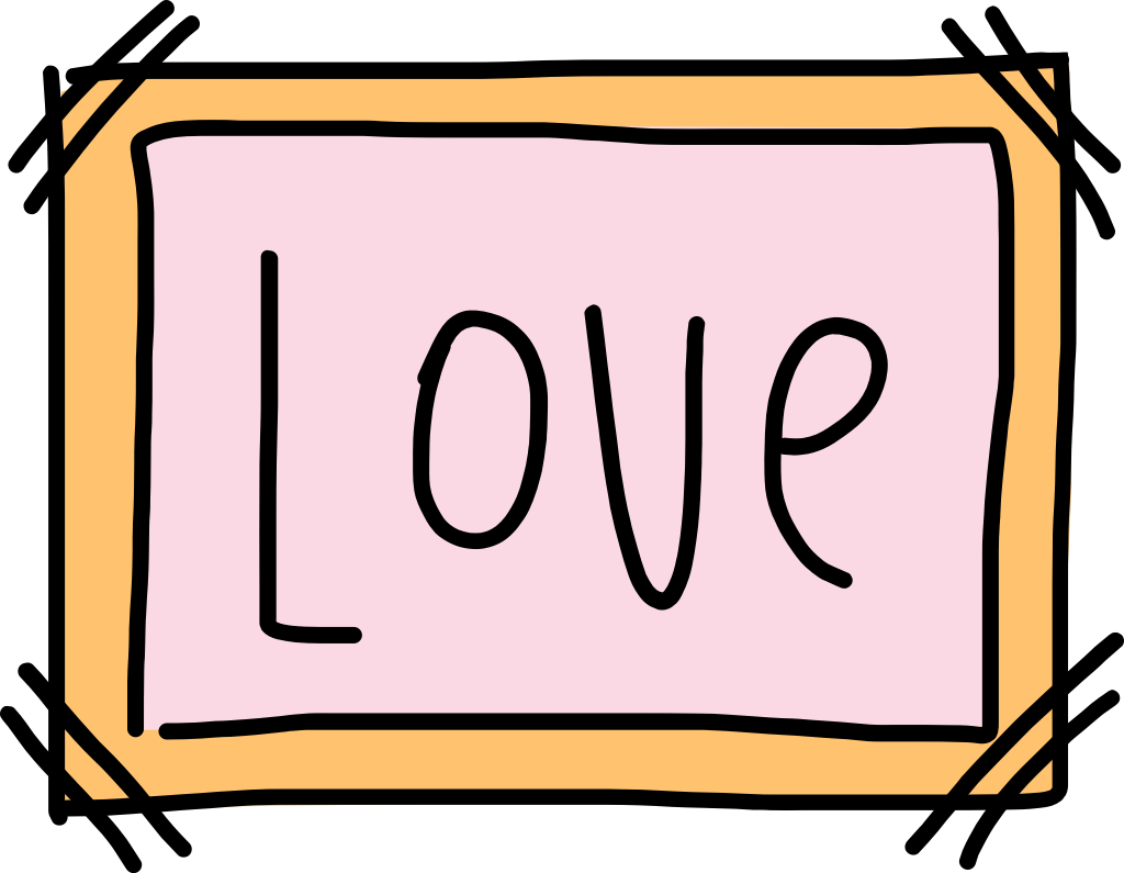 Love frame vector