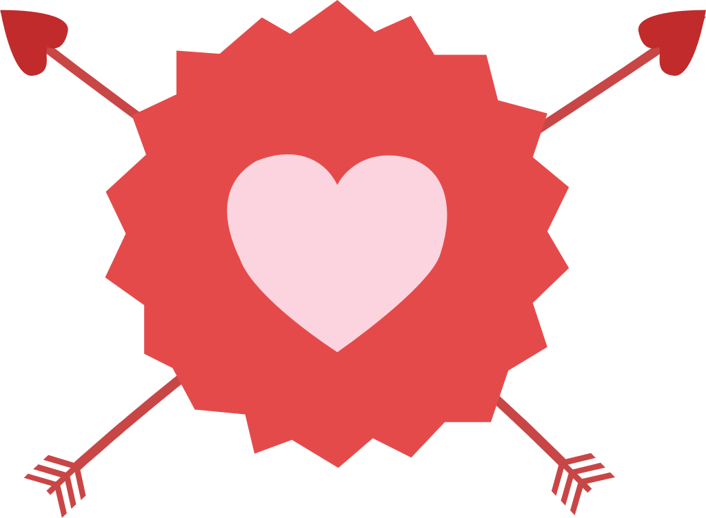 Heart arrow vector
