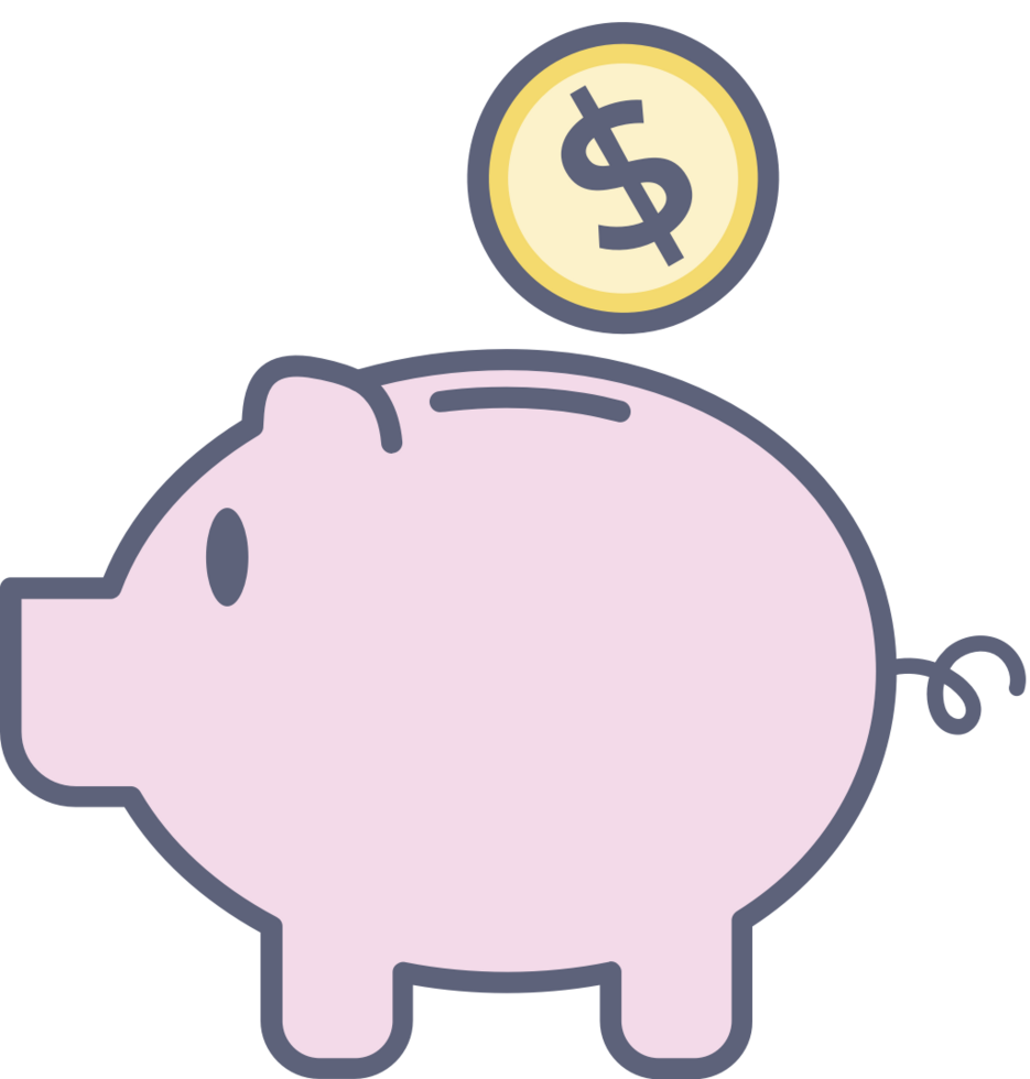 Money piggy bank vector