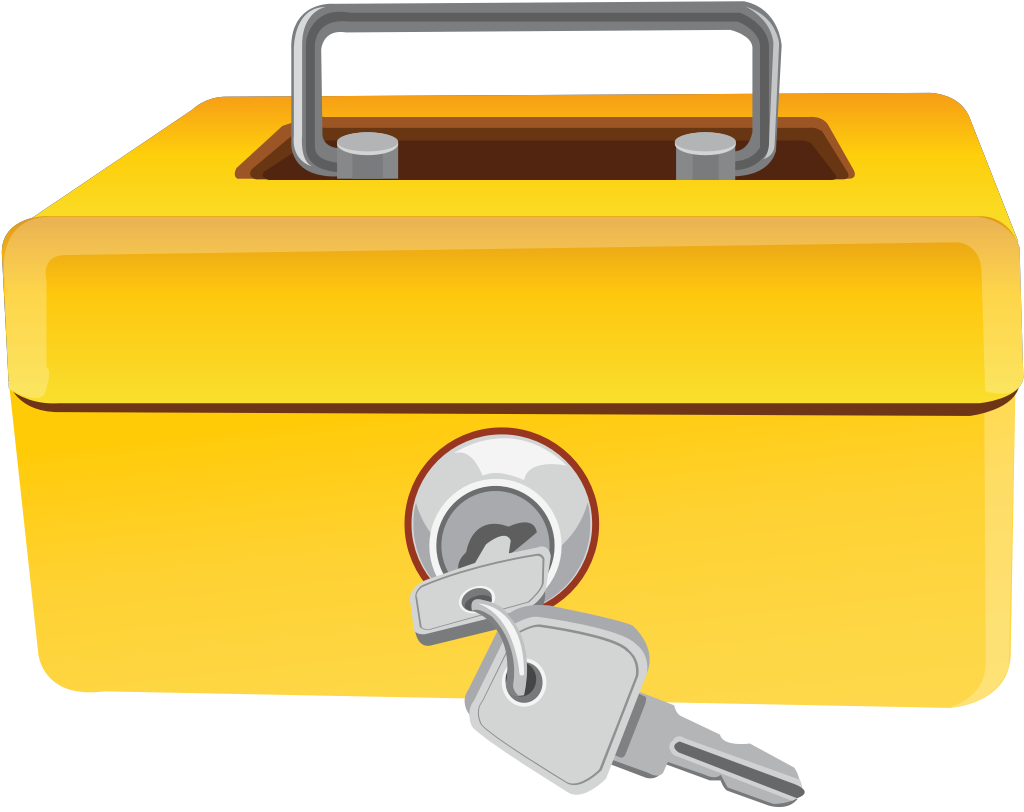 Money safety box vector